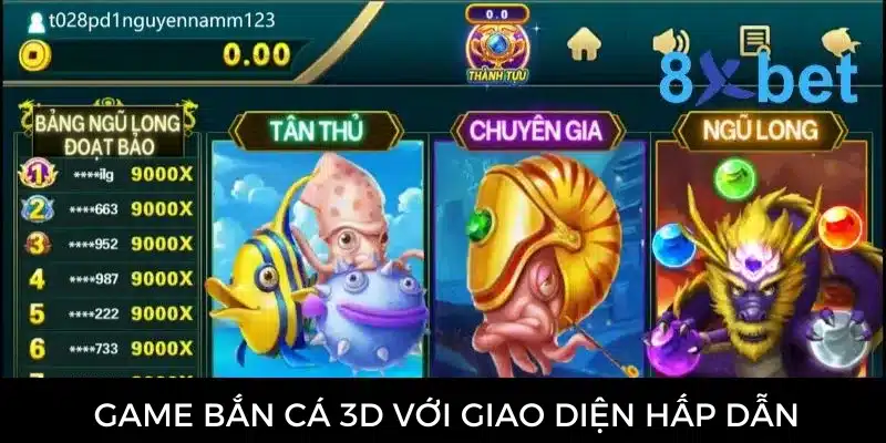 Bắn cá 8xbet - Cơ hội làm giàu cực nhanh cho cược thủ 4 Đồ họa đẹp mắt, thu hút người chơi