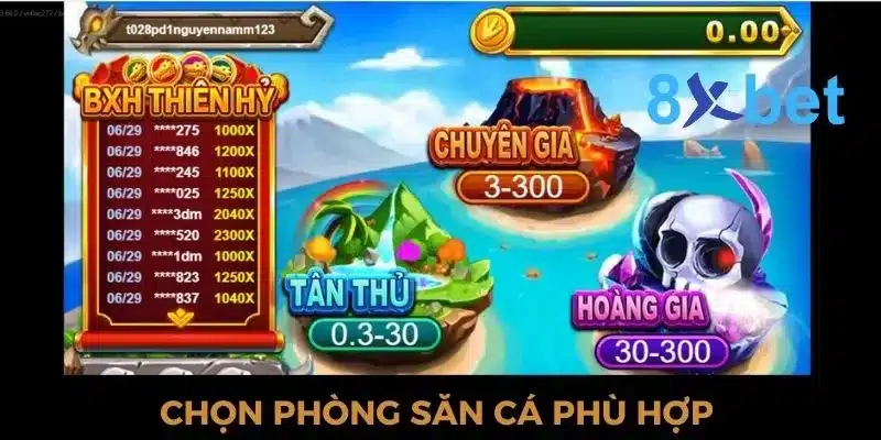 Vua Săn Cá 8xbet - Săn cá thả ga, rinh ngay thưởng lớn 5 Lựa chọn phòng vua săn cá phù hợp